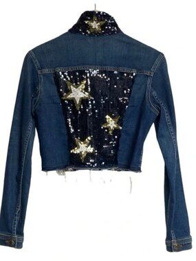 L'agence Sequin Star Jean Jacket Sm